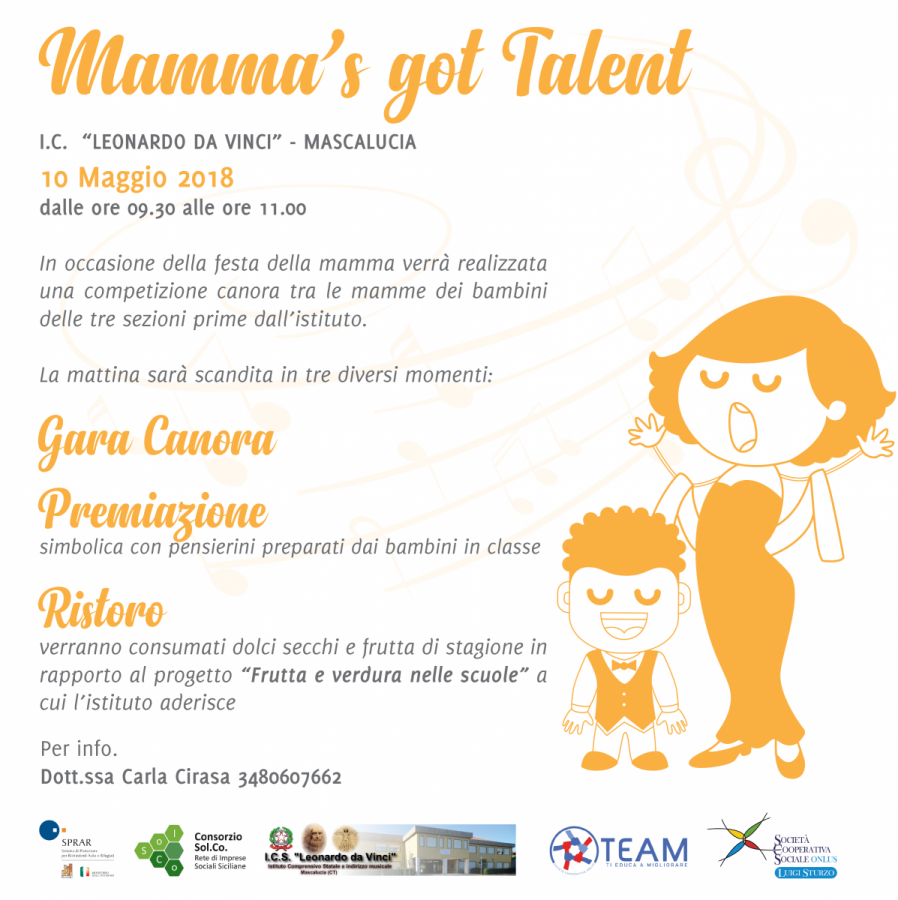 Festa della mamma all'istituto Leonardo da Vinci: lo SPRAR di Mascalucia presenta all’evento “MAMMA’S GOT  TALENT”